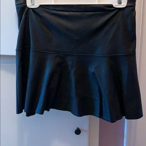 Black leather skirt